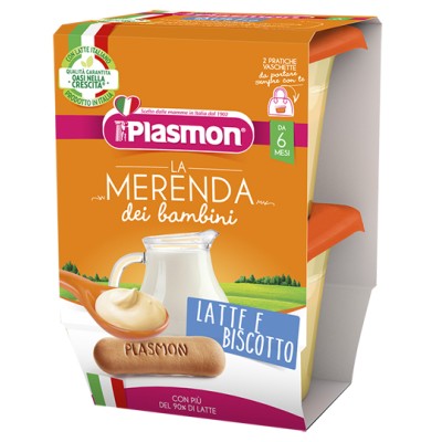 Plasmon La Merenda dei Bambini Latte e Biscotto 2x120g