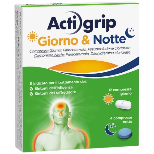 Actigrip Giorno e Notte 12 + 4 Compresse