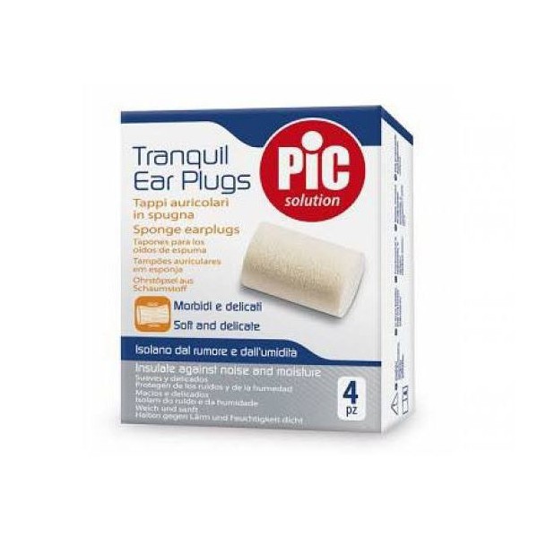PiC Solution Tranquil Ear Plugs 4 Tappi Auricolari in Spugna