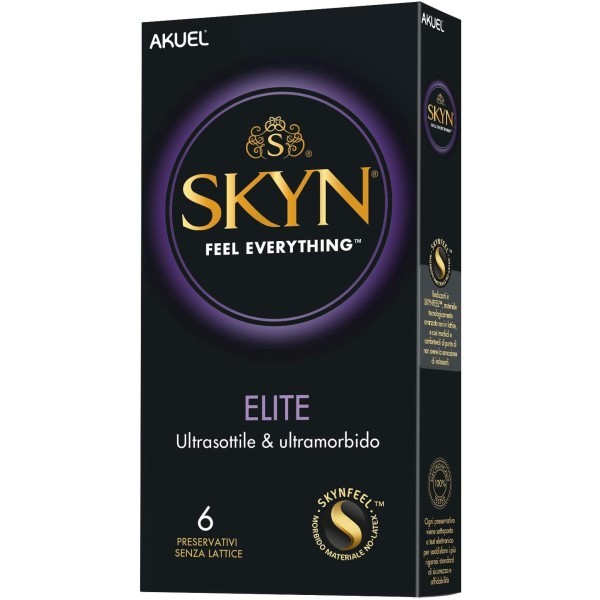 SKYN Elite Preservativi Ultramorbidi e Ultrasottili Senza Lattice 6 pezzi