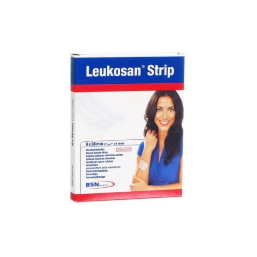 Leukosan Strip 12 Cerotti per Sutura 6x3,8cm