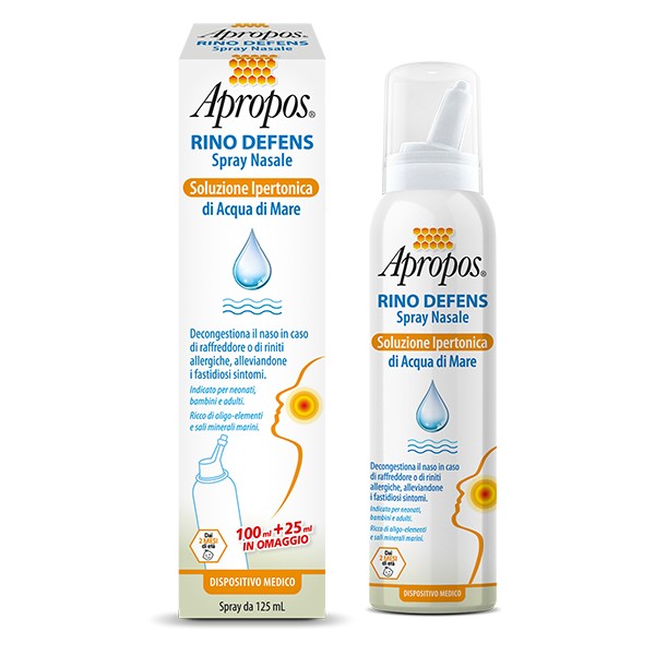 Apropos Rino Defens Spray Nasale Soluzione Ipertonica Decongestionante 125ml