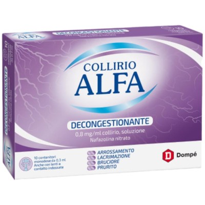 Collirio ALFA Decongestionante 10 monodosi 0,3ml 0,8mg/ml