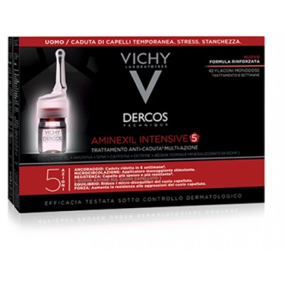 DERCOS TECHNIQUE Aminexil Intensive 5 Uomo Trattamento Anticaduta 42 F