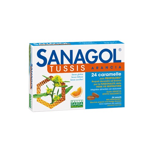 Sanagol Tussis Arancia 24 Caramelle