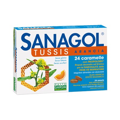 Sanagol Tussis Arancia 24 Caramelle