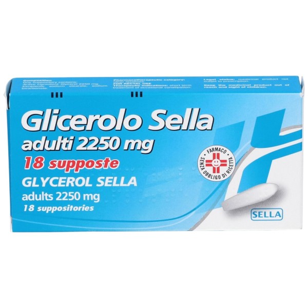 Glicerolo Sella Adulti 2250mg 18 Supposte