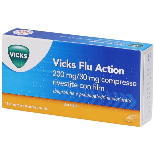 Vicks Flu Action 12 Compresse 200+30mg