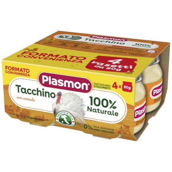 Plasmon Omogeneizzato Tacchino 4 x 80 g