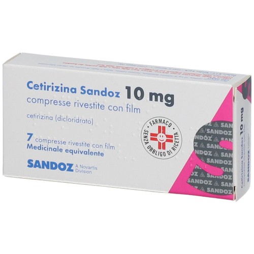 Cetirizina Sandoz 10 mg 7 Compresse