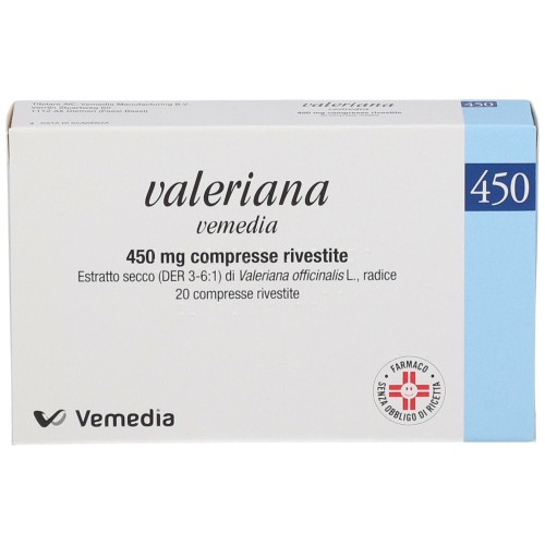 Valeriana Vemedia 20 Compresse 450mg