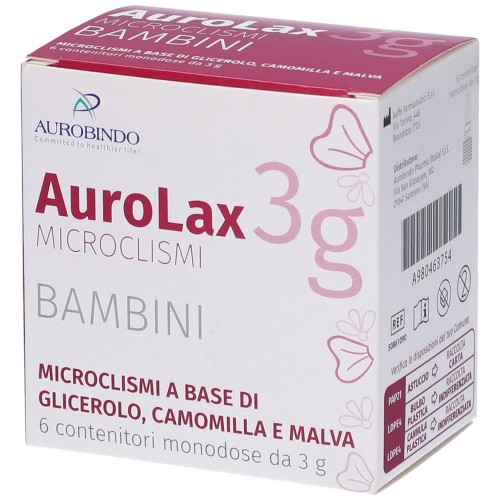 AuroLax 3g Microclismi Bambini 6 Contenitori Monodose