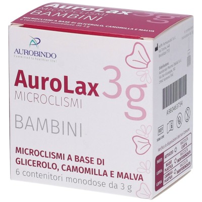 AuroLax 3g Microclismi Bambini 6 Contenitori Monodose