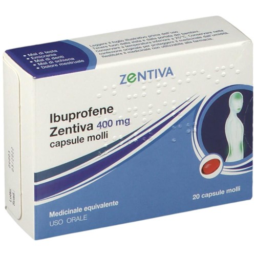 Ibuprofene Zentiva 400 mg 20 Capsule Molli