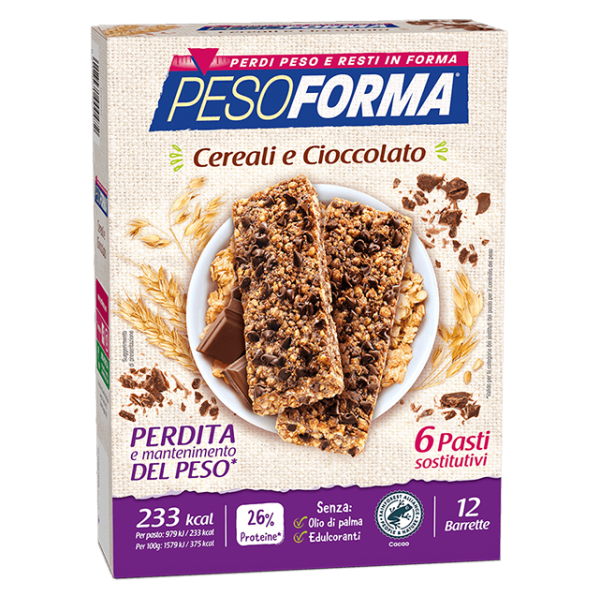 Pesoforma Barrette Cereali e Cioccolato 12 pezzi