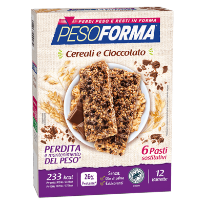 Pesoforma Barrette Cereali e Cioccolato 12 pezzi