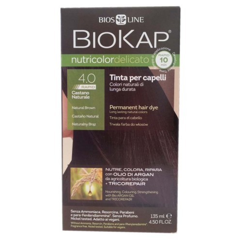 BIOKAP Nutricolor Delicato Rapid CASTANO NATURALE 4.0 135ml