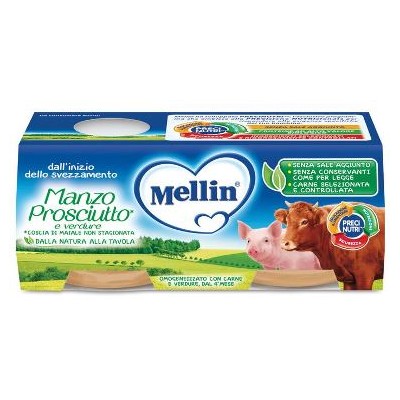 OMO MELLIN Manzo/Prosc.2x120g