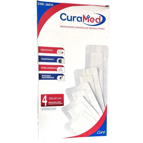CuraMed 4 Compresse di Garza Sterile 10 x 20cm