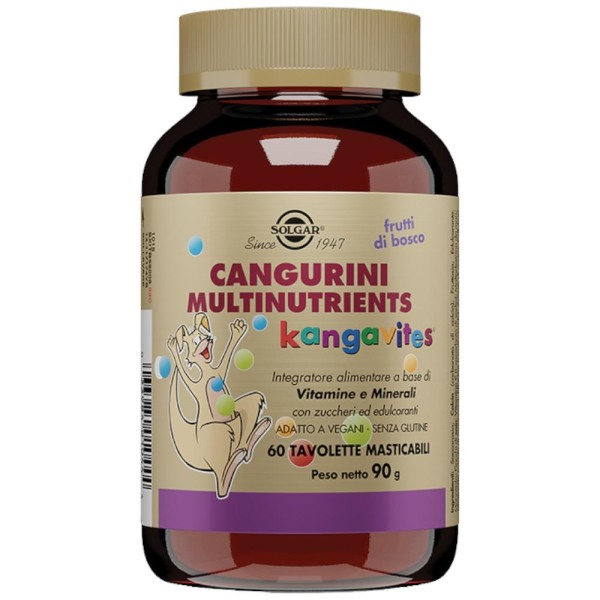 Cangurini Multinutrients Frutti di Bosco 60 Tavolette Masticabili