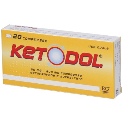 Ketodol 25 mg + 200 mg 20 Compresse a Rilascio Modificato
