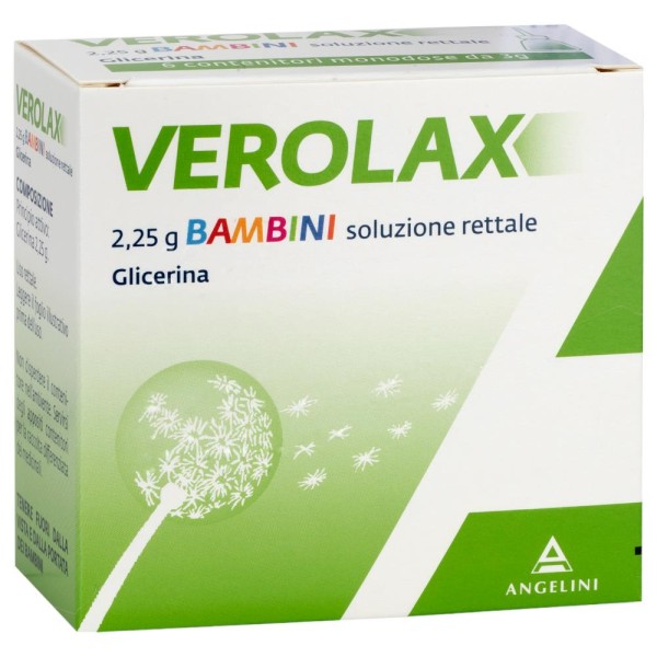 Verolax Bambini 2,25g soluzione rettale 6 contenitori monodose da 3g