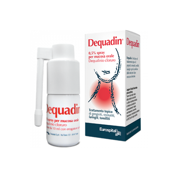 Dequadin spray per mucosa orale 0,5% flacone da 10ml