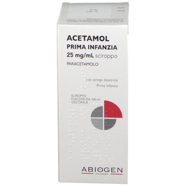 Acetamol Prima Infanzia 125 mg Sciroppo 100 ml