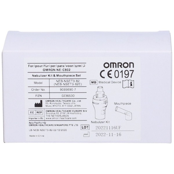 Omron Kit Nebulizzatore Comp Air C802 Ampolla e Boccaglio