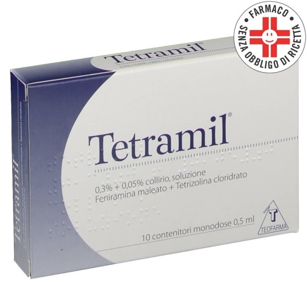 Tetramil 10 flaconcini monodose 0,5ml 0,3% + 0,05%