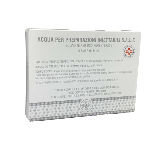 Acqua pi PER PREPARAZIONI INIETTABILI 5 fiale 5ml