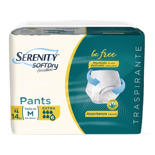 Serenity SoftDry Sensitive Pants M Extra 14 Pezzi