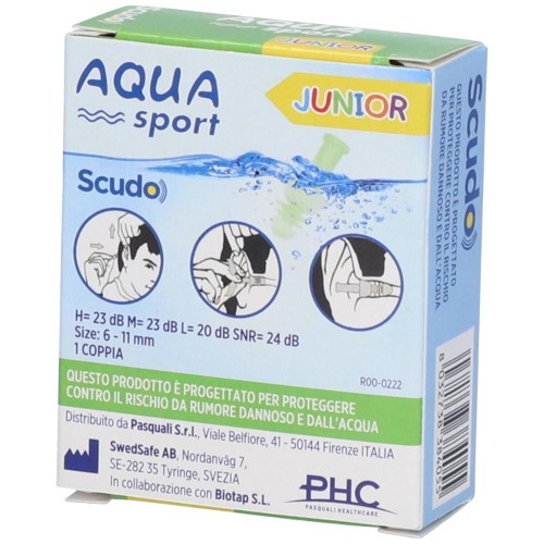 Scudo Aqua Sport Junior Tappi Auricolari 2 Pezzi