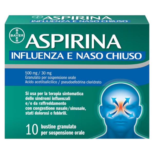 Aspirina Influenza e Naso Chiuso 10 Bustine