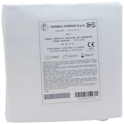 Garza Idrofila Tagliata in Compresse Stese Monouso 25 x 25 cm 1 Kg