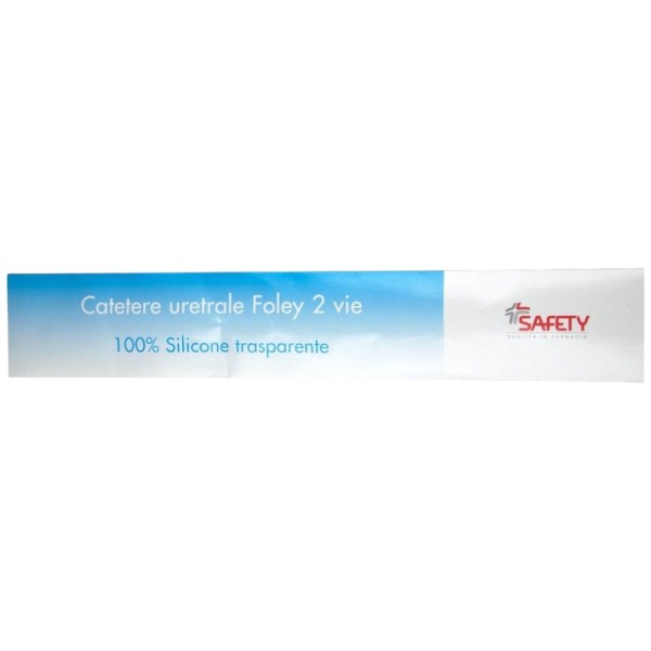 Foley Catetere Uretrale 2 vie CH 16 100 % Silicone trasparente