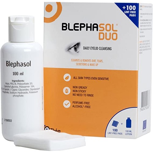 Blephasol Duo Detergente Palpebre 100ml + 100 Dischetti Struccanti