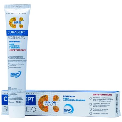 Curasept Biosmalto Carie Abrasione e Erosione Dentifricio Junior 75ml