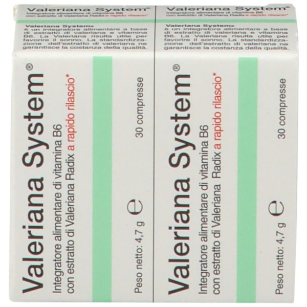 Valeriana System 30 Compresse + 30 Compresse