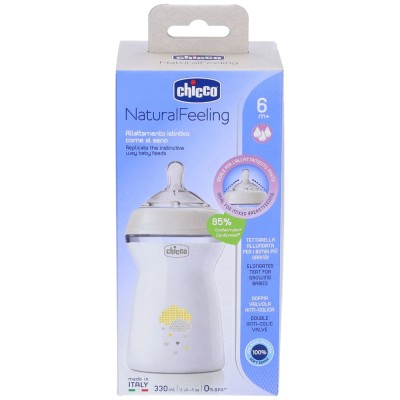 Chicco NaturalFeeling Biberon Flusso Rapido 6m+ Unisex 330 ml