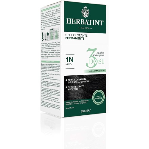 HERBATINT 3DOSI Gel Colorante Permanente 1N Nero 300ml