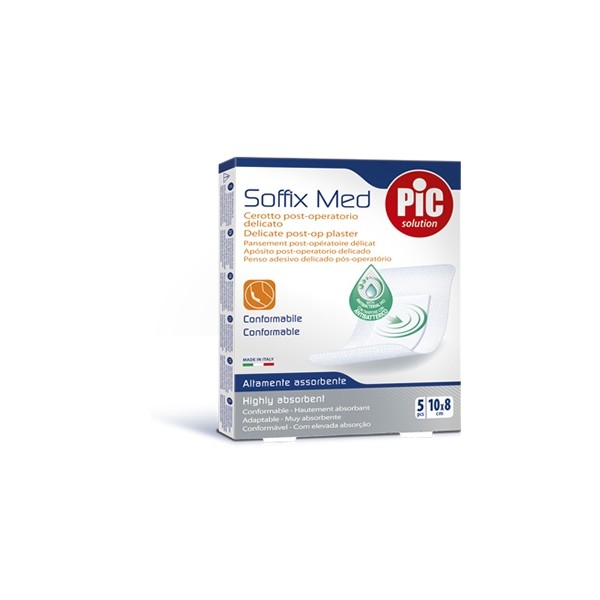 Pic Solution Soffix Med Cerotto Post Operatorio Delicato 5 Pezzi 10x8c
