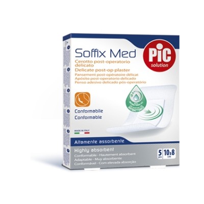 Pic Solution Soffix Med Cerotto Post Operatorio Delicato 5 Pezzi 10x8c