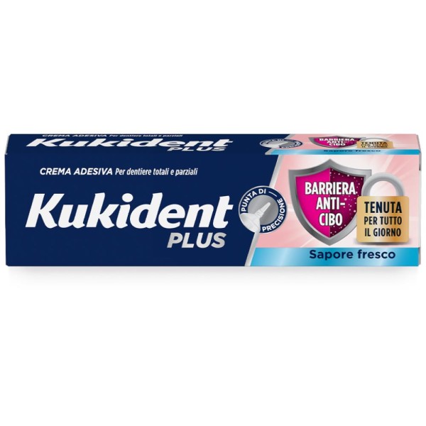 Kukident Plus Barriera Anti-Cibo Sapore Fresco 40g