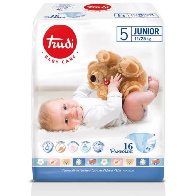 Trudi 16 Pannolini Taglia 5 Junior 11/25 Kg