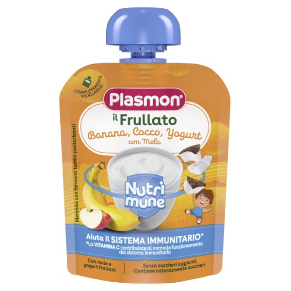 Plasmon il Frullato Banana, Cocco, Yogurt con Mela 85 g