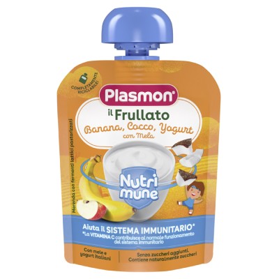 Plasmon il Frullato Banana, Cocco, Yogurt con Mela 85 g