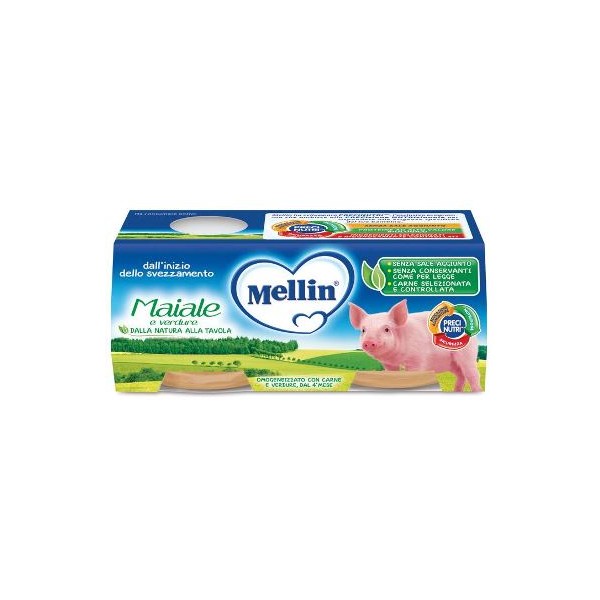 OMO MELLIN Maiale C/Verd.2x80g