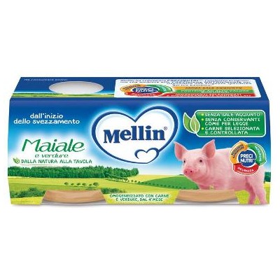 OMO MELLIN Maiale C/Verd.2x80g