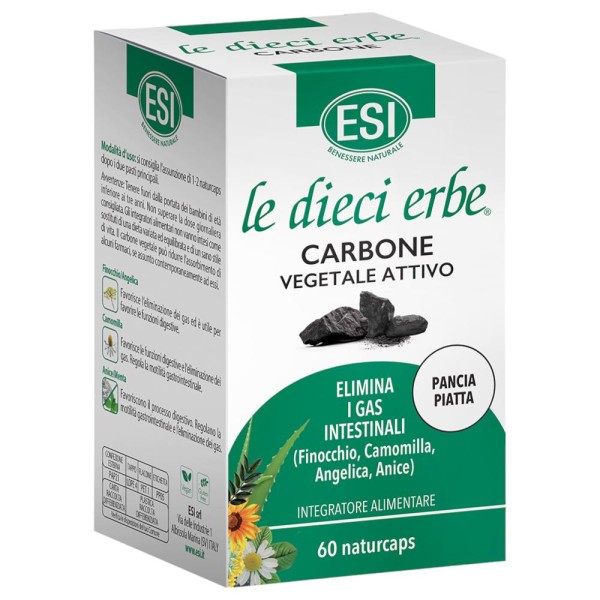 Le Dieci Erbe Carbone Vegetale Attivo 60 Naturcaps